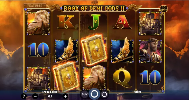 Book of Demi Gods II met expanding symbolen